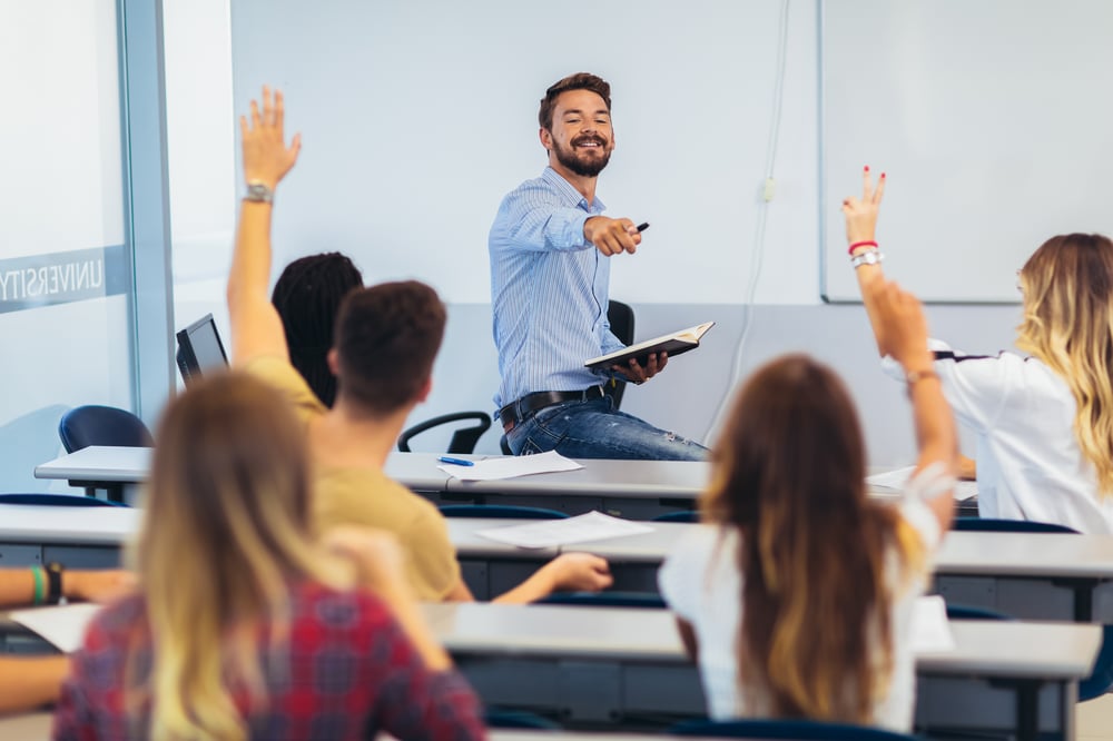 AtlasIED university classroom with students and professor AtlasIED university classroom with students and professor